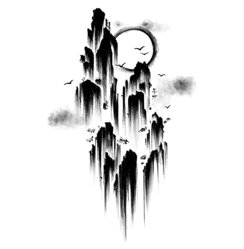 ARYU 4 StüCk Weimashan-KräUter-Tattoo-Aufkleber, Wasserfest, FüR Frauen, Langanhaltend FüR Den Arm, Semi-Permanent FüR Den Oberschenkel von ARYU