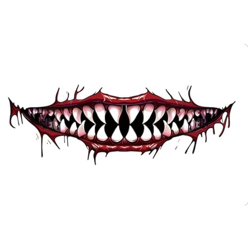 ARYU 6 Halloween Bunte Tattoo Aufkleber Gruselige Gesichtsaufkleber Narben Abdecken Arme MäNner Und Frauen Makeup Gruselige Mundnarben Party Aufkleber von ARYU