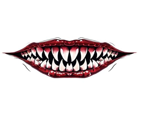 ARYU 6 Halloween Bunte Tattoo Aufkleber Gruselige Gesichtsaufkleber Narben Abdecken Arme MäNner Und Frauen Makeup Gruselige Mundnarben Party Aufkleber von ARYU