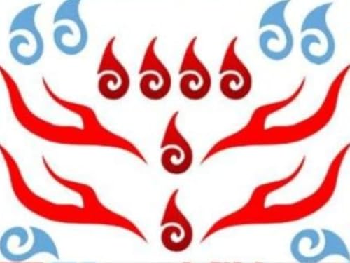 ARYU 6 Nezha Magische Kinder Verfolgten Das Meer Farbe Tattoo Aufkleber Langlebig Wasserdicht Gesicht Aufkleber Waschbar von ARYU