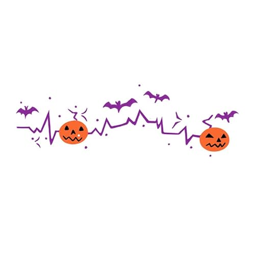 ARYU 6 Pumpkin Bat Face Stickers Tattoo Stickers Waterproof Long Lasting Halloween Teenage Cartoon Imitation Makeup Cute Show Girls Face Makeup von ARYU