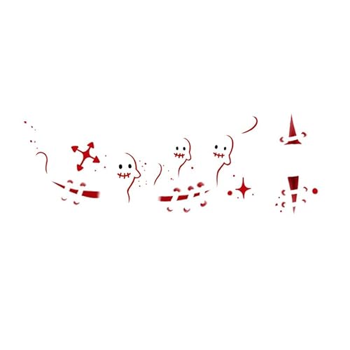 ARYU 6 Spooky Clown Face Stickers Tattoo Stickers Waterproof Long Lasting Teenage Halloween Imitation Makeup Cute Show Girls Face Makeup von ARYU