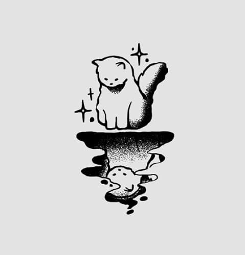 ARYU Kitten Reflection Herbal Waterproof Lasting Men And Women Semi-Permanent Premium Flower Arm Juice Tattoo Sticker von ARYU