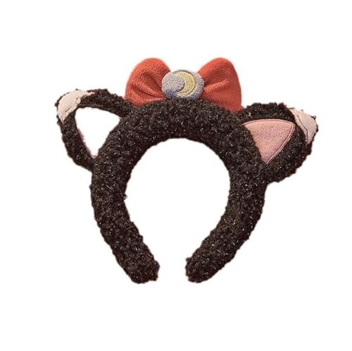 ARYU Plüsch Schleife Katze Ohren Mond Haarband Niedlich Gesicht Waschen Haarschmuck Süß Niedlich Stirnband Kopfschmuck Weiblich von ARYU