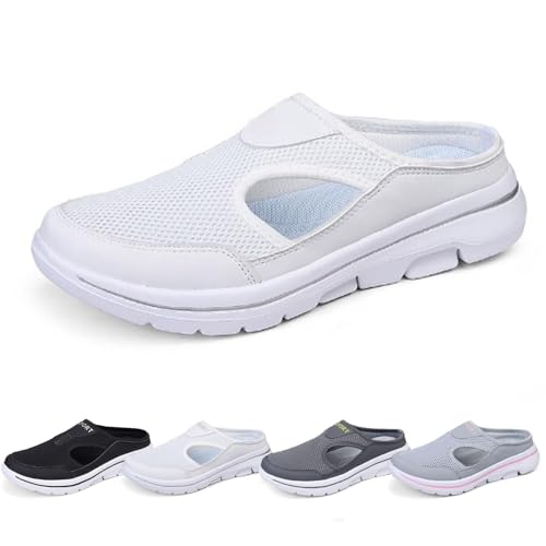 ARZARF Meaboots Sportsandalen, bequeme, atmungsaktive Herren-Sandalen mit Stützfunktion, Orthowalkway Herrenschuhe, Herrenschuhe, lässig(Color:White,Size:10) von ARZARF