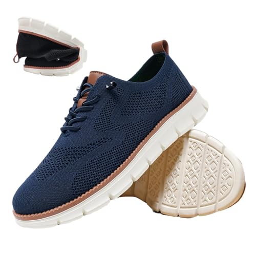 ARZARF Urban – Ultrabequeme Schuhe, Herren-Wearbreeze-Schuhe, Herren-Bootsschuhe for Hineinschlüpfen mit Fußgewölbeunterstützung, atmungsaktive Mode-Sneaker (Color : Blue, Size : 10) von ARZARF