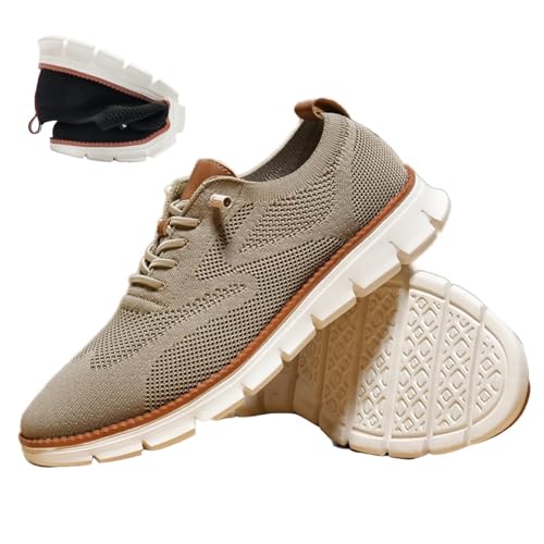 ARZARF Urban – Ultrabequeme Schuhe, Herren-Wearbreeze-Schuhe, Herren-Bootsschuhe for Hineinschlüpfen mit Fußgewölbeunterstützung, atmungsaktive Mode-Sneaker (Color : Khaki, Size : 10) von ARZARF