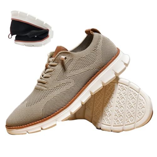 ARZARF Urban – Ultrabequeme Schuhe, Herren-Wearbreeze-Schuhe, Herren-Bootsschuhe for Hineinschlüpfen mit Fußgewölbeunterstützung, atmungsaktive Mode-Sneaker (Color : Khaki, Size : 9) von ARZARF