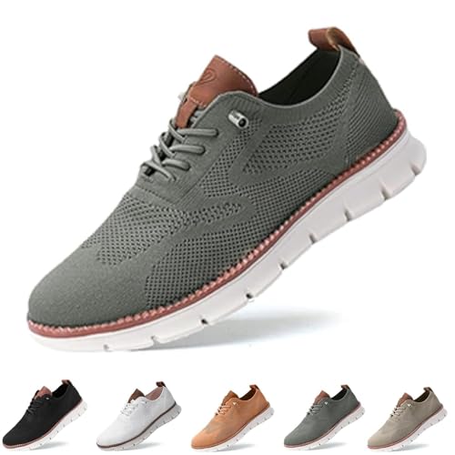 ARZARF Wearbreeze-Schuhe for Herren, Bootsschuhe for Hineinschlüpfen mit Fußgewölbeunterstützung, Sneakers, Oxfords, Business-Casual-Wanderschuhe, Tennis (Color : Green, Size : 10) von ARZARF