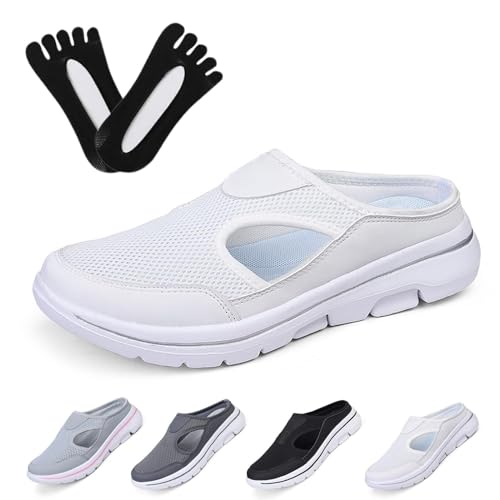 Orthowalkway Herrenschuhe Meaboots Orthopädische Sandalen for Männer Elsvia Orthopädische Schuhe for Männer Orthopädische Turnschuhe(Color:White,Size:7) von ARZARF