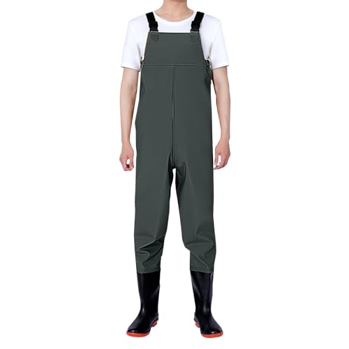 ARtray Herren Angelhose Wathosen Wathose Wasserdicht Und Atmungsaktiv Mit Stiefeln Angelbekleidung Erschwingliche Brust Wathosen Zum Waten, Fliegenfischen, Jagen, Arbeiten Im Schlamm von ARtray