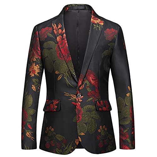 ARtray Herren Hochzeit Anzug Jacke, Herren Floral Smoking Jacke, Vielseitige Luxury Embroidered Suit, Kleid Abendessen Party Abschlussball Blazer, Winterjacken FüR Business Hochzeit, Hochwertige von ARtray