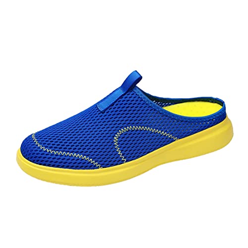 ARtray Walking Schuhe Herren Winter Mode Sommer Männer Freizeitschuhe Atmungsaktives Mesh Flach Tragen Leichte Casual Halb Hausschuhe Hohe Schuhe Herren 40 (Blue, 48) von ARtray