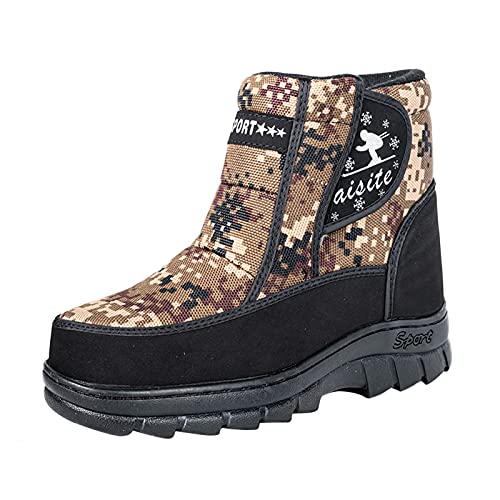 ARtray Winterstiefel für Herren, Militärstiefel für Herren, Schnee, langlebig, Outdoor, Thermo-Samt, wasserdicht, rutschfest, kurze Stiefel, modisch, Camouflage, gemütlich, Weihnachten, von ARtray