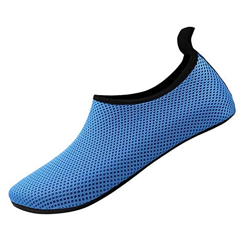 Barfuß-Wasserschuhe für Herren und Damen, Übergröße, Aqua-Strand-Schwimmschuhe, schnell trocknend, leicht, mit Slip-on-Gummisohle, ideal für Yoga, Schwimmen, Tauchen, Surfen, Kanu, Schnorcheln, blau, von ARtray