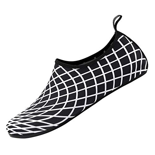 Barfuß-Wasserschuhe für Herren und Damen, Übergröße, Aqua-Strand-Schwimmschuhe, schnell trocknend, leicht, mit Slip-on-Gummisohle, ideal für Yoga, Schwimmen, Tauchen, Surfen, Kanu, Schnorcheln, weiß, von ARtray