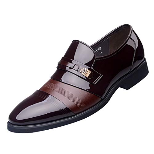 Herren-Mokassins, Leder, gefüttert, spitzer Zehenbereich, rutschfest, niedriger Absatz, Oxfords, Mokassins, lässig, Vintage, gemütlich, Business-Schuhe, klassische Arbeit, Büro, flache Schuhe, mühelos von ARtray