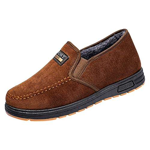 Loafers Schuhe für Herren, Winter, warm, rutschfest, Stiefeletten, Schnee, langlebig, Outdoor, Fleece, gefüttert, Thermo-Stiefel, kurze Stiefel, Wandern, Tennis, Fitnessstudio, lässig, leicht, von ARtray