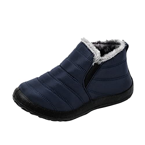 Schneestiefel für Damen und Herren, wasserdichte Stiefel für Damen, runde Zehen, Paare, Winter, weich, mit Samt gefüttert, kurze Stiefel, warme Anti-Rutsch-Stiefeletten, Gartenschuhe, perfekt für von ARtray