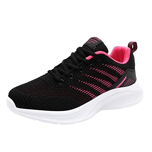 Slip-On-Turnschuhe für Damen, klassische Passform, leichte Tennis-Sportschuhe, atmungsaktiv, Lauf-Trainingsschuhe, Schnürschuhe, Netzstoff, Joggen, athletische Sneaker, Schulschuhe für Mädchen, rose, von ARtray