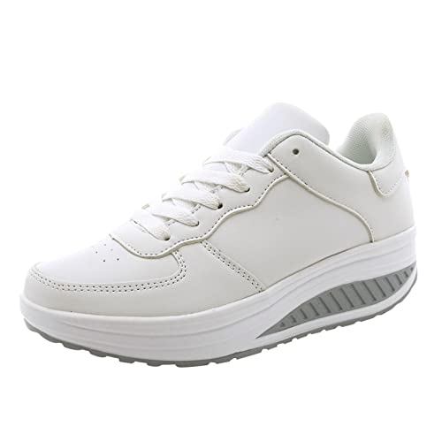 Turnschuhe für Damen, Laufschuhe für Damen, Freizeitschuhe, klobige Plateau-Keil-Turnschuhe, modische Schnürschuhe, Leder, Loafers, atmungsaktiv, Joggen, Tennis, Sneaker, formell, klassische Sneaker, von ARtray