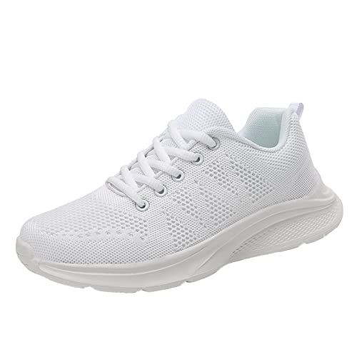 Weiße Turnschuhe für Damen, Laufschuhe, athletisch, Walking, Fitnessstudio, Slipper, leicht, modisch, vielseitig, Netzstoff, atmungsaktiv, Freizeitschuhe, Schnürschuhe, bequeme Sport-Tennisschuhe, von ARtray