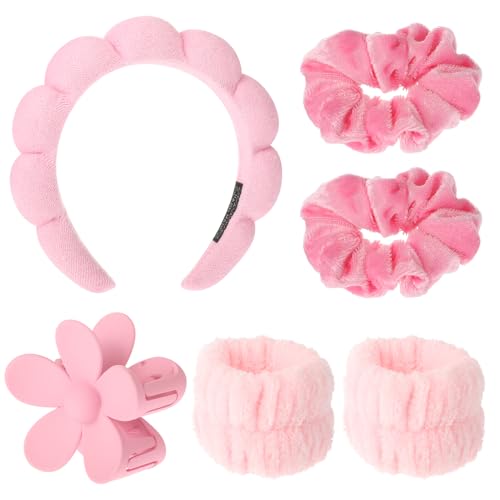 Spa Stirnband Make Up Haarband Waschband Set Haarband Kosmetik Rosa Haarreif Schminken Schmink Haarreif Schwamm Stirnband Spa Headband für Hautpflege Gesicht Waschen Dusche Spa Stirnband Make Up Haarband Waschband Set Haarband Kosmetik Rosa Haarreif Schminken Schmink Haarreif Schwamm Stirnband Spa Headband für Hautpflege Gesicht Waschen Dusche von ARubyForest
