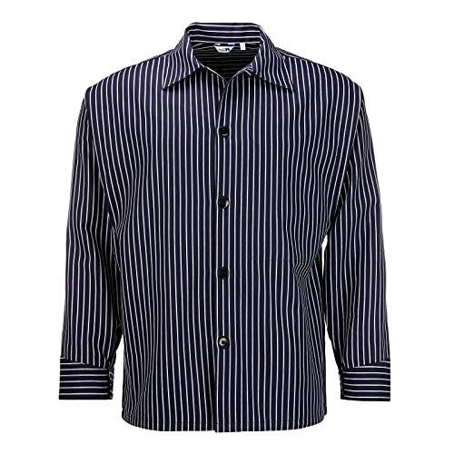 AS Bekleidungswerk Hamburger Kittel breit gestreift durchgeknöpftes Fischerhemd Hemd (XXL) von AS Bekleidungswerk