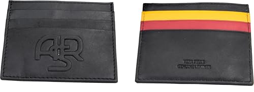 AS Roma Unisex ASR Basic Leather Cardholder Geldbeutel, Schwarz von AS Roma