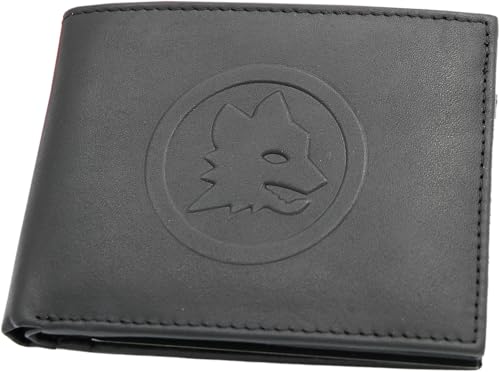 IMMA Unisex Lupetto Basic Leather Wallet Geldbeutel, Schwarz von AS Roma