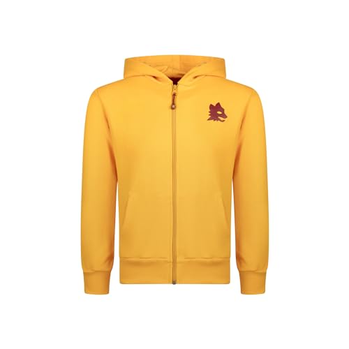 NICOMAX Unisex-Kinder GIALLO-7/8Y Hooded Sweatshirt, von AS Roma