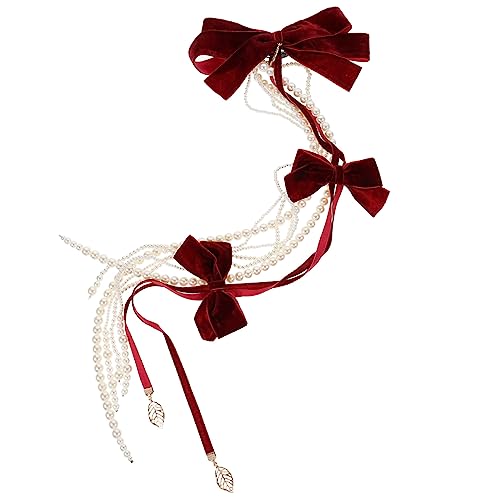 ASAKKURA 1 Set Tuch Kopfschmuck Bowknot Design Kopfschmuck Hochzeit Haarspange Braut Haarnadel von ASAKKURA