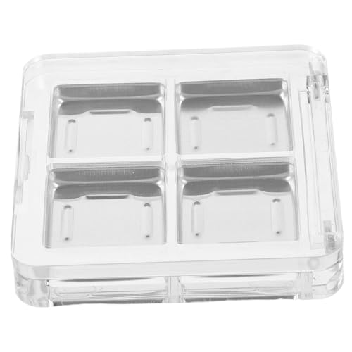 ASAKKURA 2 Stück Transparente Leere Lidschatten Palette 4 Fächer Make Up Tablett Vielseitiger Lippenstift Organizer Kompakte Make Up Box Für Reisen Und Nachbesserungen Unterwegs von ASAKKURA