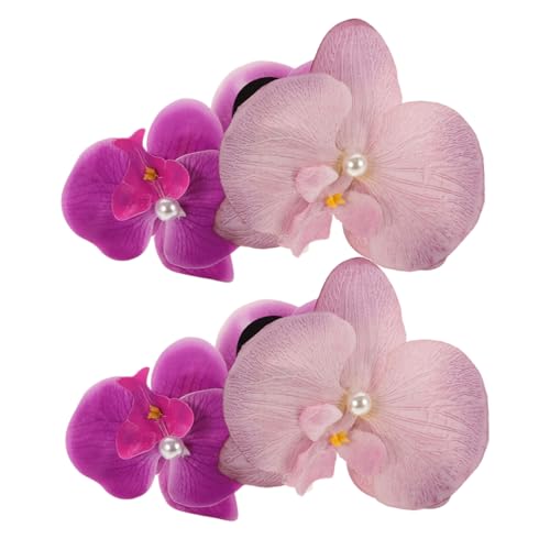 ASAKKURA 2stücke Blumen-haarspangen Für Frauen Dekorative Haarklammern Mit Lebensechten Orchideen Praktisch Für Verschiedene Frisuren Für Strandpartys Und Hochzeiten von ASAKKURA
