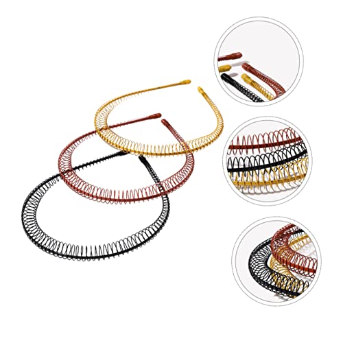ASAKKURA 3er Set Unisex Haarbänder Wellen Design Rutschfeste Sport Haarreifen Zufälligen Farben Einfaches Und Modisches Zubehör Für Fitness Und Alltag von ASAKKURA