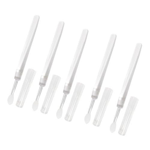 ASAKKURA Lippenstift Und Lidschatten Pinsel Set Tragbare Make up Bürsten Für Augen Make up Und Lippenpflege Transparenter Griff Ideal Für Frauen von ASAKKURA