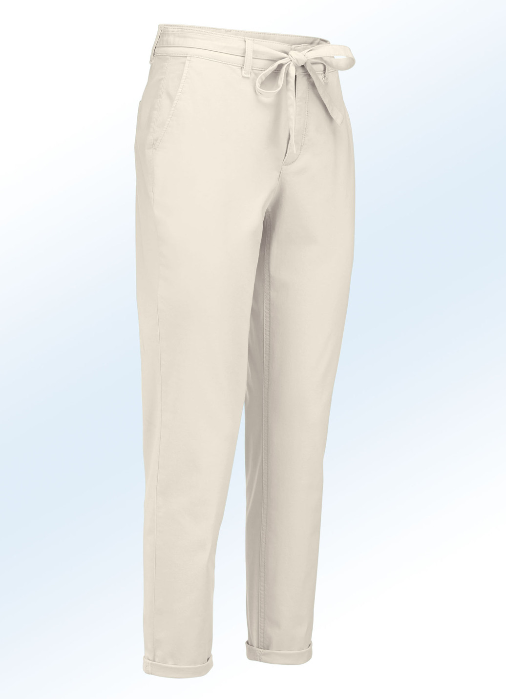 Hose in trendiger Chino-Form, Beige, Größe 20 von ASCARI