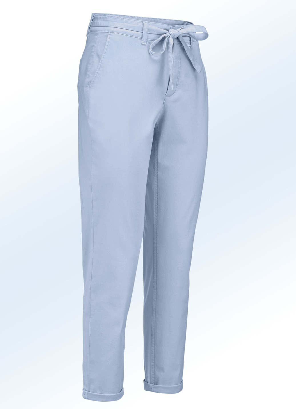 Hose in trendiger Chino-Form, Bleu, Größe 18 von ASCARI