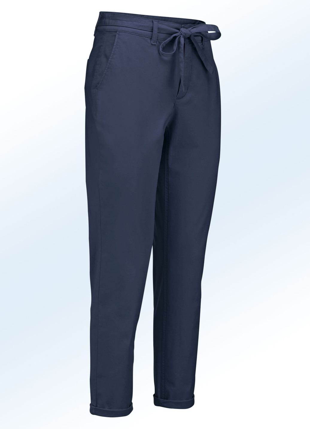 Hose in trendiger Chino-Form, Marine, Größe 44 von ASCARI