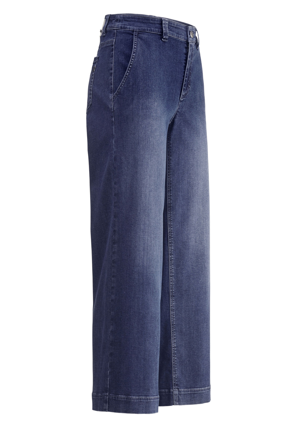 Jeans-Culotte mit luftig-weitem Bein, Dunkelblau, Größe 48 von ASCARI