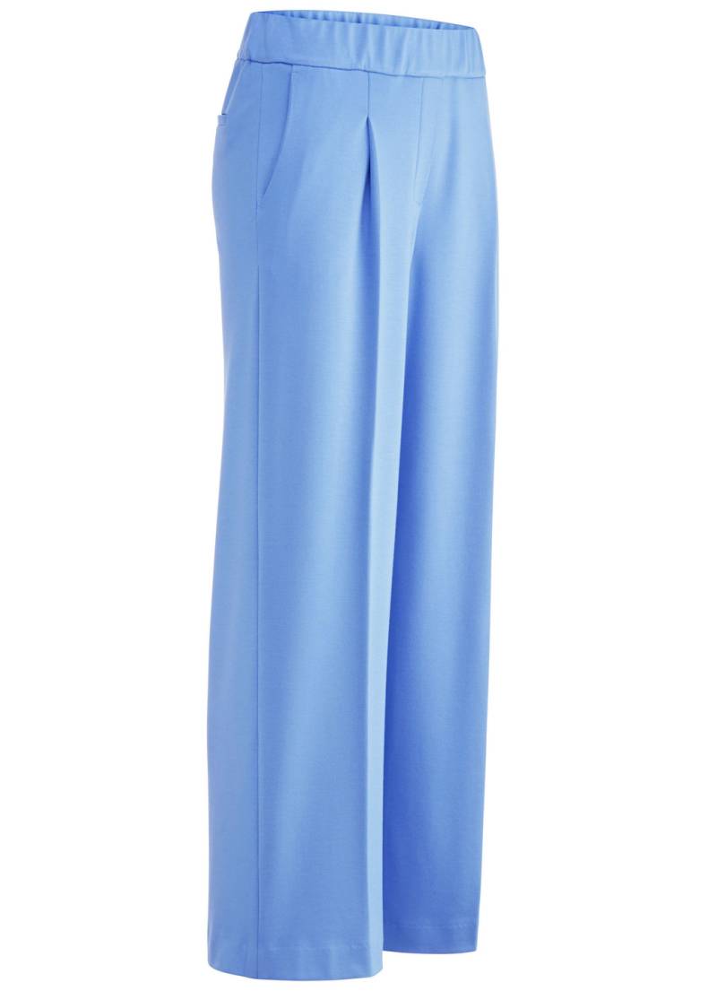 Knöchellange Hose mit weitem Bein, Azurblau, Größe 52 von ASCARI