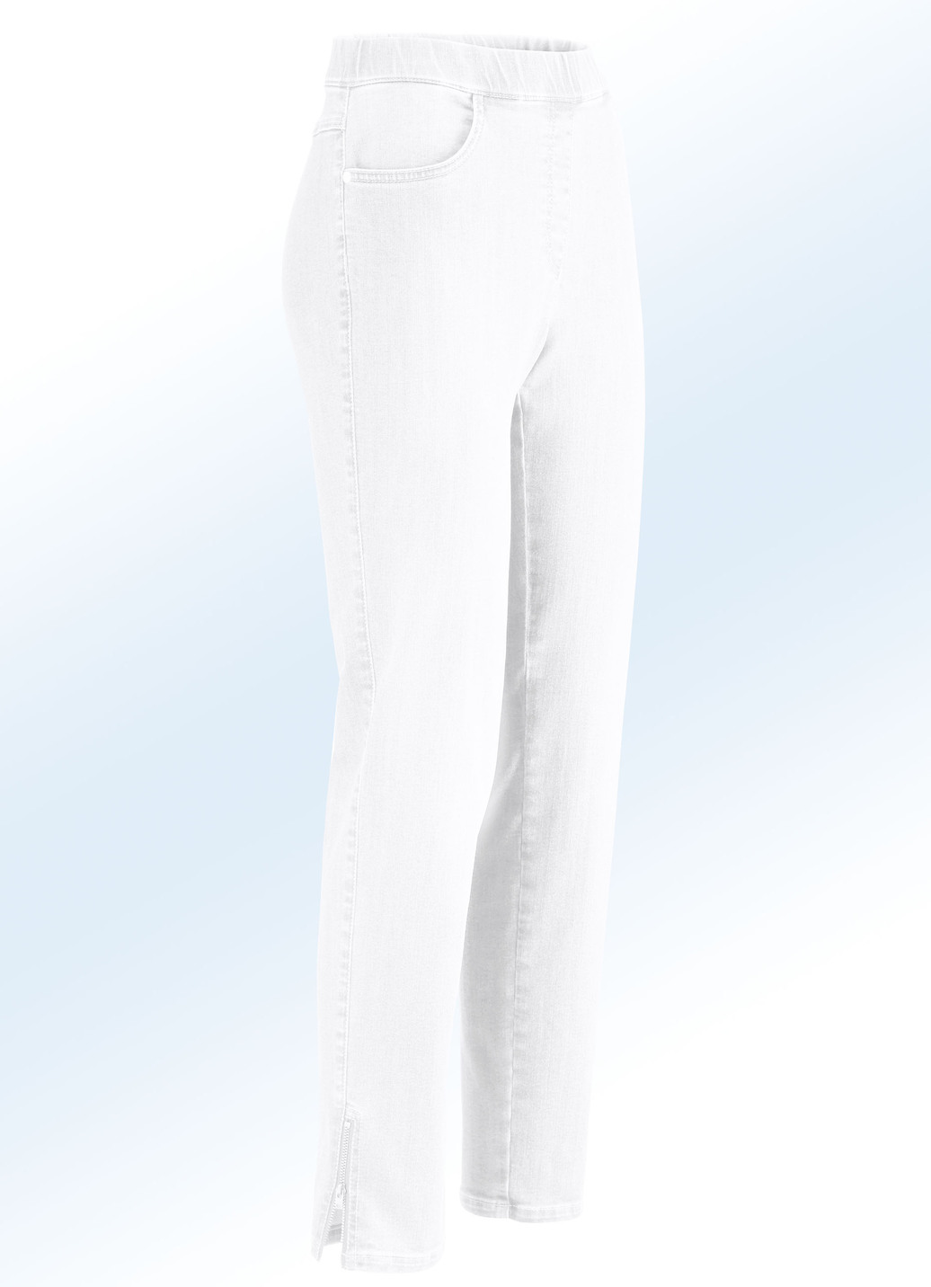 Magic-Jeans mit hohem Stretchanteil, Weiss, Größe 24 von ASCARI