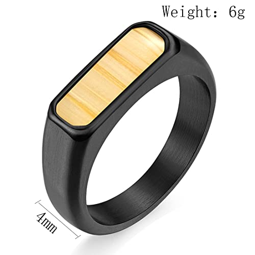 ASCHXUGX Einfacher Langer Ring Aus Holzfurnier, Modische Ringe Aus Edelstahl Für Damen Und Herren,Schwarz,8 ASCHXUGX Einfacher Langer Ring Aus Holzfurnier, Modische Ringe Aus Edelstahl Für Damen Und Herren,Schwarz,8 von ASCHXUGX