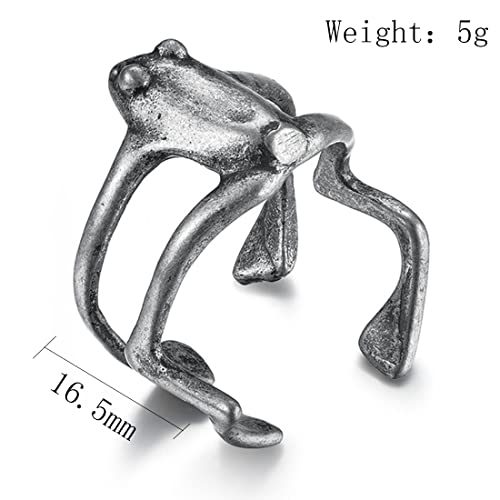 ASCHXUGX Kleiner Verstellbarer Ring Mit Froschöffnung, Modische Damen- Und Herrenringe Aus Edelstahl,Silber,7 ASCHXUGX Kleiner Verstellbarer Ring Mit Froschöffnung, Modische Damen- Und Herrenringe Aus Edelstahl,Silber,7 von ASCHXUGX