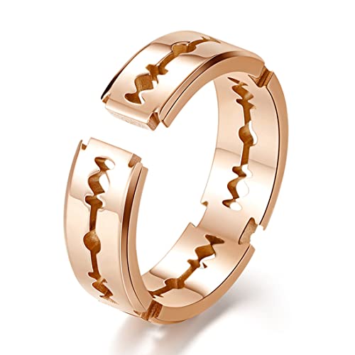 ASCHXUGX Offener Rasierklingenring, Modische Ringe Aus Edelstahl Für Damen Und Herren,Rose gold,9 ASCHXUGX Offener Rasierklingenring, Modische Ringe Aus Edelstahl Für Damen Und Herren,Rose gold,9 von ASCHXUGX