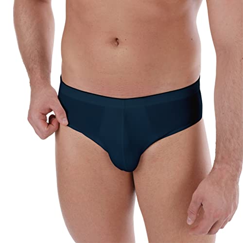 ASCOT Herren Slip, 3er Pack I Herren Unterhosen aus 95% Baumwolle & 5% Elasthan I Herren Unterhosen Slip ohne Seitennähte I Navy I Slips für Herren in Größe 2XL (8) von ASCOT