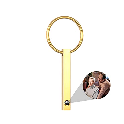 ASD Jewerly Personalisierte Foto Kreis Schlüsselanhänger Projektion Schlüsselanhänger Geschenk für Frauen, Freunde, Paare von ASD Jewerly