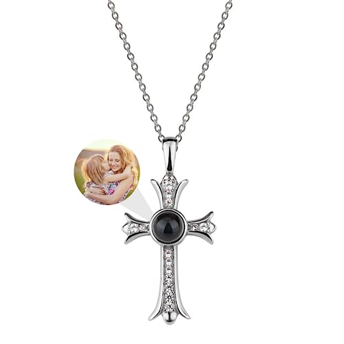 Personalisierte Kreuz Halskette Für Frauen, Benutzerdefinierte Bild Halskette Foto Projektion Halskette Ich Liebe Sie Halskette 100 Sprachen Personalisierte Geschenk Für Frauen Frau Mutter von ASD Jewerly