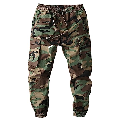 Cargo Hose Herren Loose Fit Camouflage Outdoorhose Herren Elastische Taille Freizeithose Herren Jugend Bergsteigen Trainingshose Herren A-Camo1 XL Cargo Hose Herren Loose Fit Camouflage Outdoorhose Herren Elastische Taille Freizeithose Herren Jugend Bergsteigen Trainingshose Herren A-Camo1 XL von ASDFS
