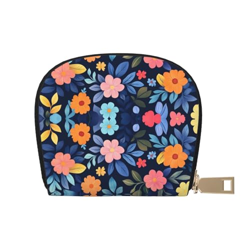 ASDJHFABKY Bohemia Karten-Set, Retro-Blumenmuster, Leder, Geldbörse, Autobesitzer, Lizenz- und Versicherungskartenhalter, 9 x 11 cm, A27, 9X11CM von ASDJHFABKY